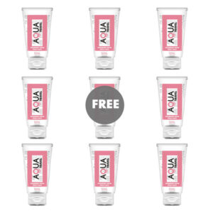 AQUA TRAVEL - LUBRIFIANT À BASE DEAU AQUA TRAVEL SAVEUR CRÈME DE FRAISE - 50 ML 8+1 OFFERT