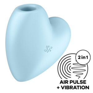 SATISFYER - CUTIE HEART STIMULATEUR ET VIBRATEUR DE PULSE DAIR BLEU