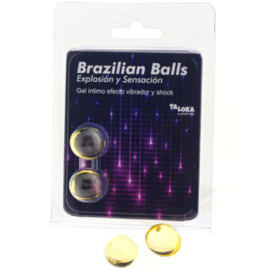 TALOKA - 2 BALLES BRÉSILIENNES VIBRANT  EFFET DE CHOC GEL EXCITANT