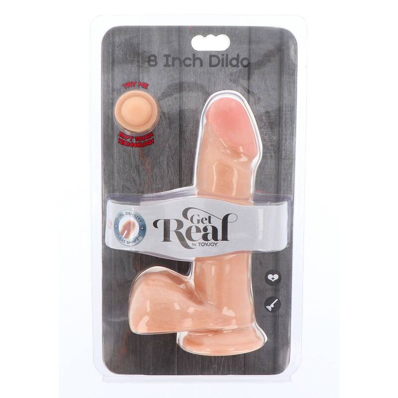 GET REAL - GODE DOUBLE DENSITÉ 18 CM BALLES PEAU – Image 3