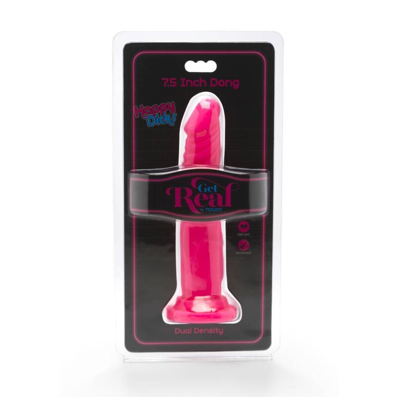 GET REAL - HAPPY DICKS DONG 19 CM ROSE – Image 2