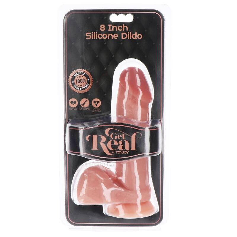 GET REAL - GODE EN SILICONE 20,5 CM AVEC BALLES PEAU – Image 4