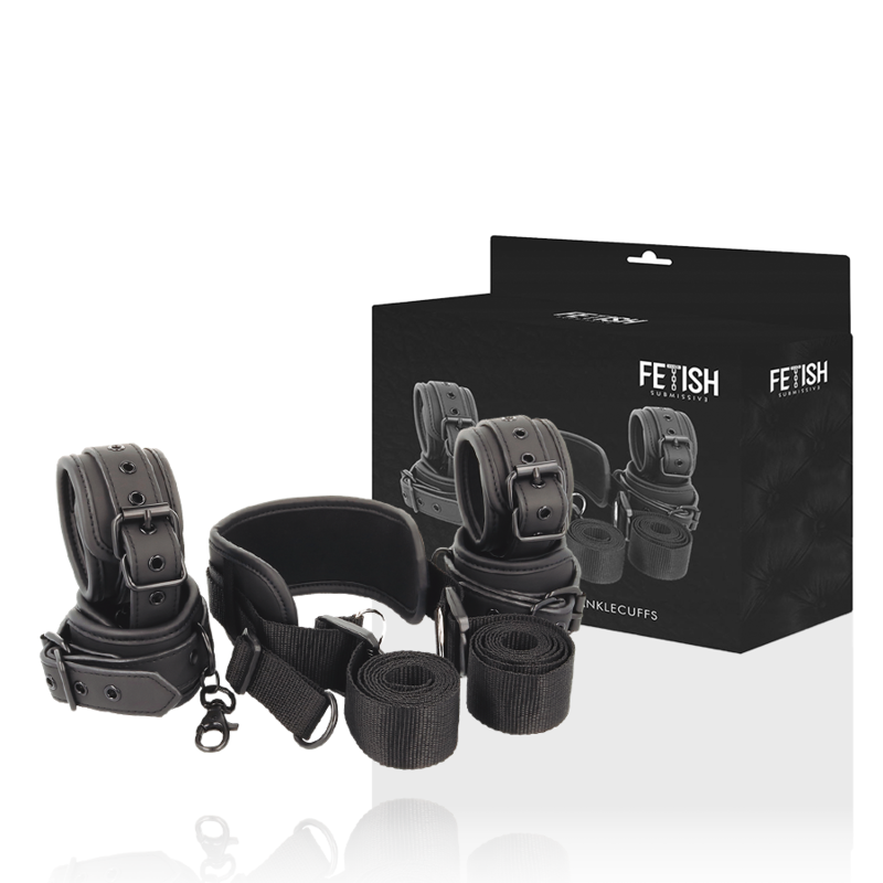 FETISH SUBMISSIVE - POSITION MAÎTRE AVEC 4 MENOTTES DOUBLÉES DE NOPRÈNE – Image 2