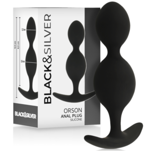 BLACKSILVER - PLUG ORSON SILICONE 2 ONDES ANAL 9 CM
