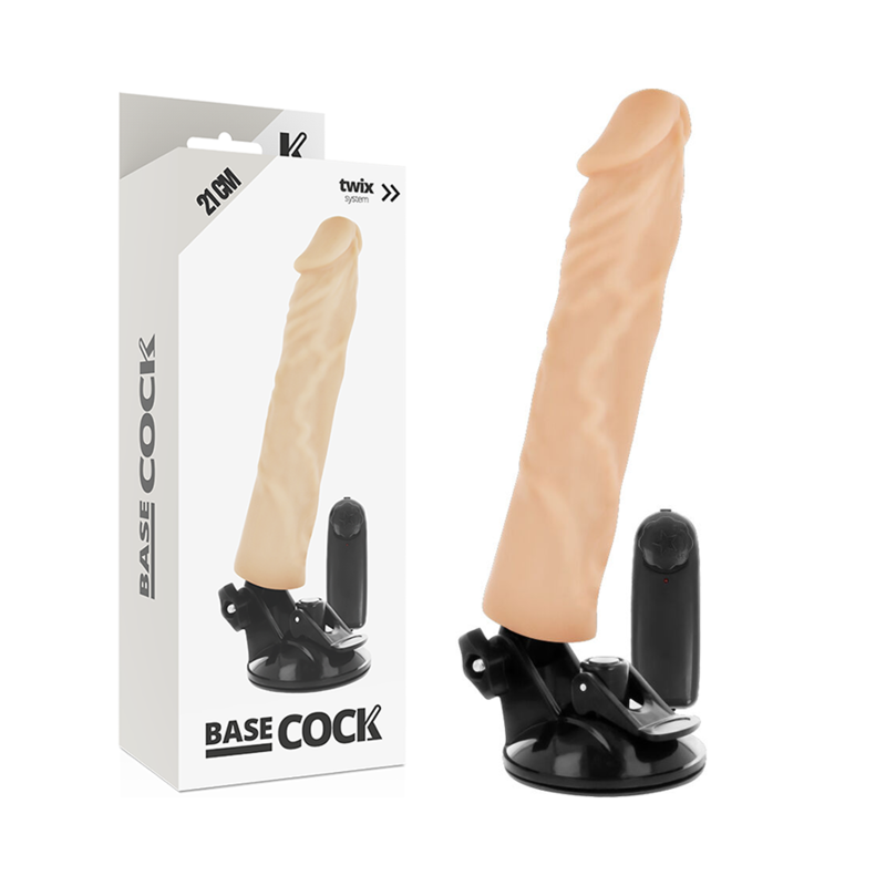 BASECOCK - VIBRADOR REALÍSTICO CONTROL REMOTO NATURAL 21 CM -O- 4 CM 1 BASECOCK - VIBRADOR REALÍSTICO CONTROL REMOTO NATURAL 21 CM -O- 4 CM