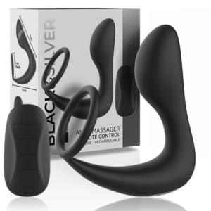 BLACKSILVER - MASSEUR ANAL TÉLÉCOMMANDE RECHARGEABLE SILICONE NOIR