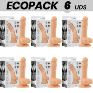 ECOPACK 6 UNITÉS - COCK MILLER SILICONE DENSITÉ COCKSIL ARTICULÉ 13 CM