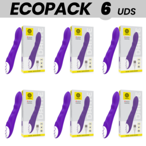 ECOPACK 6 UNITÉS - VIBRATEUR GALATEA DANTE LILAS COMPATIBLE AVEC LA TECHNOLOGIE SANS FIL WATCHME