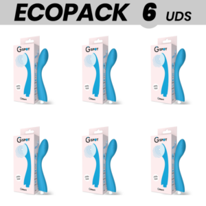 ECOPACK 6 UNITÉS - G-SPOT VIBRATEUR GYLBERT PUNTO G BLEU TURQUOISE