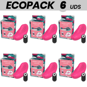 ECOPACK 6 UNITÉS - HAPPY LOKY VIBRATEUR CULOTTE TÉLÉCOMMANDE