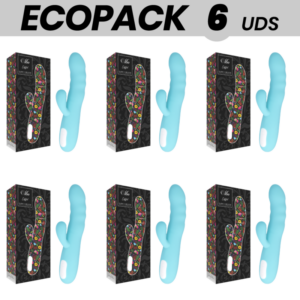 ECOPACK 6 UNITÉS - MIA VIBRATEUR ROTATIF MIA EIFFEL BLEU TURQUOISE