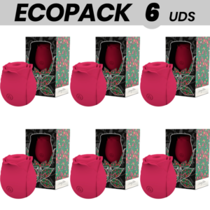 ECOPACK 6 UNITÉS - MIA ROSE CLITORIS SUCTION WAVES ÉDITION LIMITÉE - ROUGE