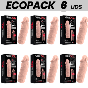 ECOPACK 6 UNITÉS - EXTENSION NATURELLE DU PÉNIS EN SILICONE LIQUIDE VIRILXL V5