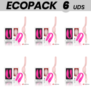 ECOPACK 6 UNITÉS - WEARWATCH TECHNOLOGIE DOUBLE VIBRATEUR WATCHME FUCHSIA / ROSE