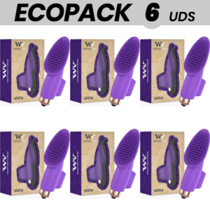 ECOPACK 6 UNITÉS - WOMANVIBE DÉS STIMULATEUR SILICONE AISHA