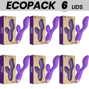 ECOPACK 6 UNITÉS - WOMANVIBE VIBRATEUR EN SILICONE RECHARGEABLE DONNA