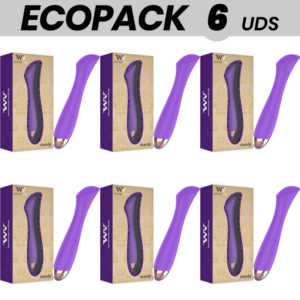 ECOPACK 6 UNITÉS - WOMANVIBE VIBRATEUR EN SILICONE RECHARGEABLE MANDY POINT K
