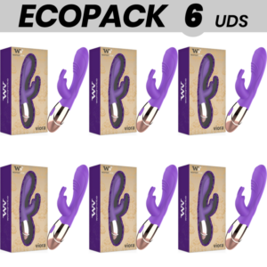 ECOPACK 6 UNITÉS - WOMANVIBE VIBRATEUR RECHARGEABLE EN SILICONE VIORA