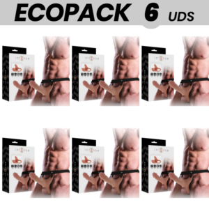 ECOPACK 6 UNITÉS - INTENSE HARNAIS CREUX AVEC GODE 16 X 3,5 CM