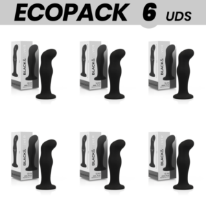 ECOPACK 6 UNITÉS - BLACKSILVER PLUG ANAL SEAN PREMIUM SILICONE NOIR