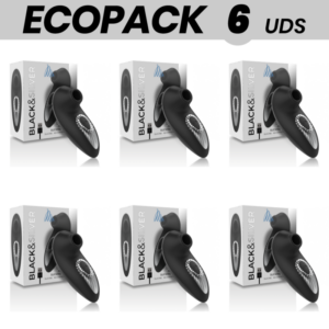 ECOPACK 6 UNITÉS - BLACKSILVER DRAKE DELUXE SUCKING VIBE RECHARGEABLE SILICONE NOIR