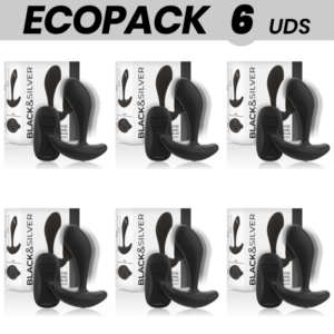 ECOPACK 6 UNITÉS - TÉLÉCOMMANDE EN SILICONE POUR PLUG ANAL DWAYNE BLACKSILVER