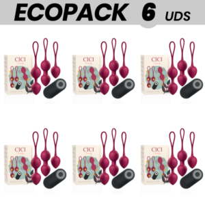 ECOPACK 6 UNITÉS - CICI BEAUTY PREMIUM SILICONE 3 VIBRATING KEGEL BEADS REMOTE CONTROL