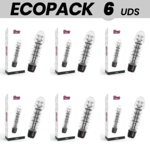 ECOPACK 6 UNITÉS - VIBRATEUR GLOSSY AXEL NOIR