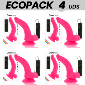 ECOPACK 6 UNITÉS - DIVERSIA GODE VIBRANT FLEXIBLE ROSE 21.5 CM -O- 4.5 CM