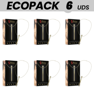ECOPACK 6 UNITÉS - IBIZA STIMULATEUR DE POCHE CLIT COLLIER CHARGEUR USB 12 MODES DE VIBRATION DORÉ 12,2 X 1,5