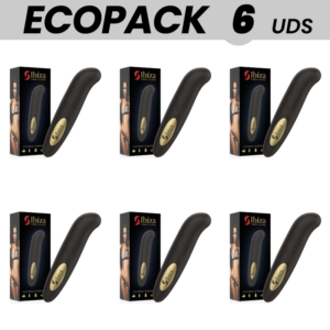 ECOPACK 6 UNITÉS - IBIZA STIMULATEUR DE CLIT CHARGEUR USB 10 MODES DE VIBRATION DORÉ 13 X 2,10