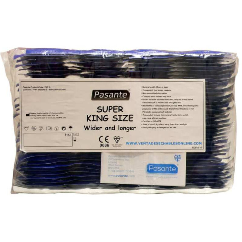 PASANTE - PRÉSERVATIFS TAILLE SUPER KING SAC 144 UNITÉS – Image 3