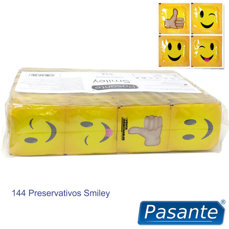 PASANTE - PRÉSERVATIFS SMILEY SAC 144 UNITÉS – Image 3