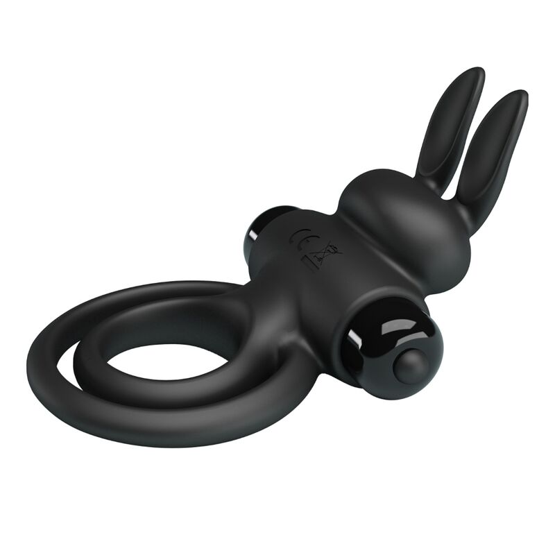 PRETTY LOVE - ANNEAU DE LAPIN VIBRATOR III POUR PÉNIS NOIR – Image 4