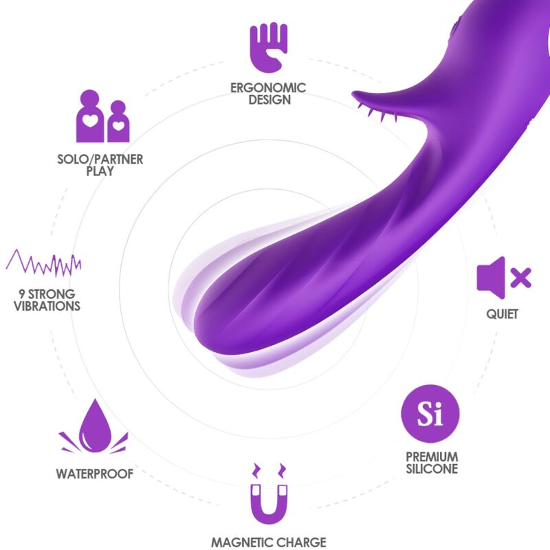 ARMONY - VIBRATEUR ROMANCE AVEC STIMULATEUR VIOLET – Image 3
