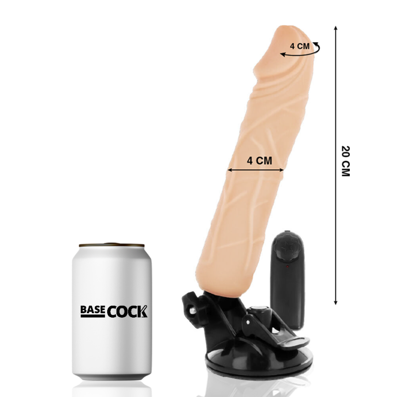BASECOCK - VIBRADOR REALÍSTICO CONTROL REMOTO NATURAL 20 CM -O- 4 CM 2 BASECOCK - VIBRADOR REALÍSTICO CONTROL REMOTO NATURAL 20 CM -O- 4 CM – Image 2