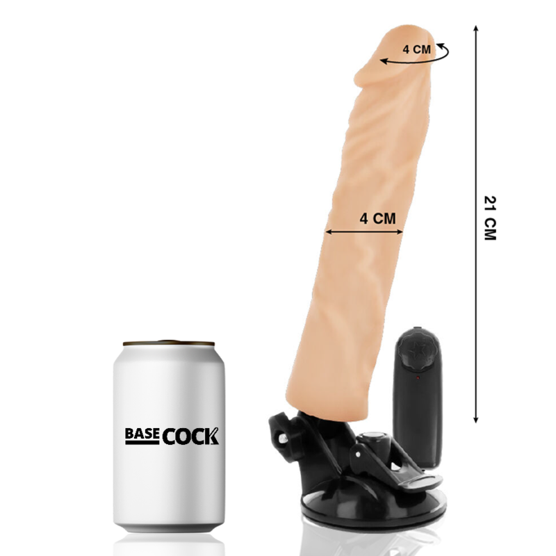 BASECOCK - VIBRADOR REALÍSTICO CONTROL REMOTO NATURAL 21 CM -O- 4 CM 2 BASECOCK - VIBRADOR REALÍSTICO CONTROL REMOTO NATURAL 21 CM -O- 4 CM – Image 2