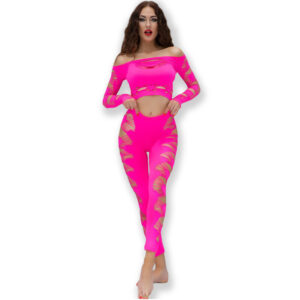 CHILIROSE - CR 4632 HAUT  PANTALON FUCHSIA S/L