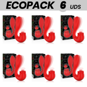 ECOPACK 6 UNITÉS - MIA SELENA STIMULATEUR VIBRANT + TAPPING ROUGE