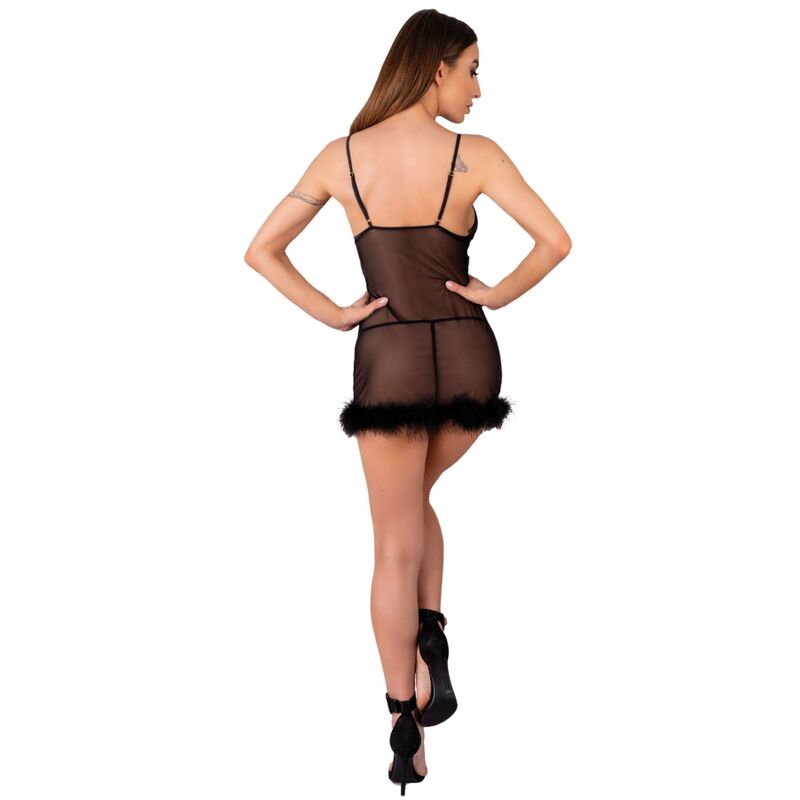 LIVCO CORSETTI FASHION - ENSEMBLE ZERUNAM BABYDOLL + STRING NOIR – Image 2