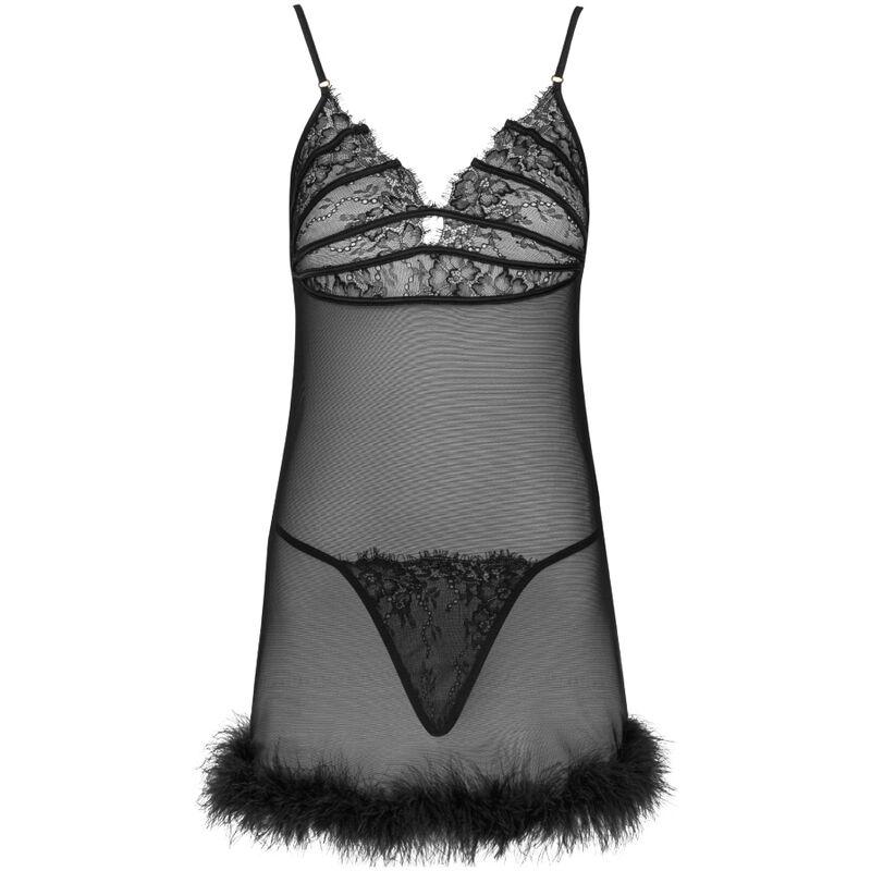 LIVCO CORSETTI FASHION - ENSEMBLE ZERUNAM BABYDOLL + STRING NOIR – Image 3