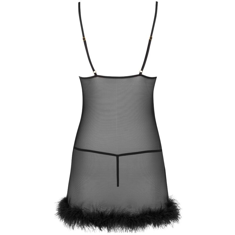 LIVCO CORSETTI FASHION - ENSEMBLE ZERUNAM BABYDOLL + STRING NOIR – Image 4