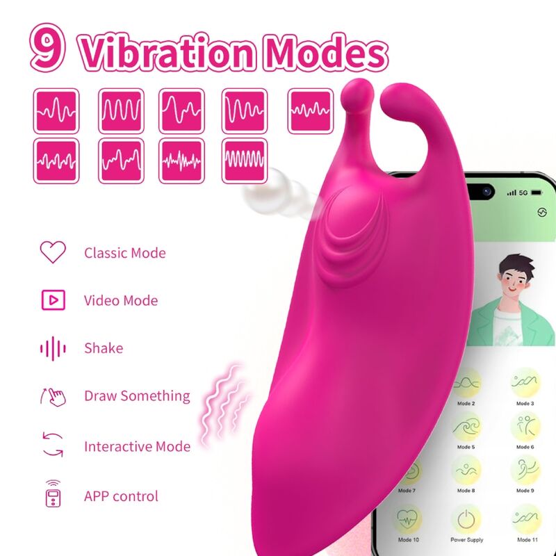 Armony - Honeybee Wearable Panties Vibrateur G-Spot Fuchsia - Application Gratuite 4 ARMONY - HONEYBEE WEARABLE PANTIES VIBRATEUR G-SPOT FUCHSIA - APPLICATION GRATUITE – Image 4