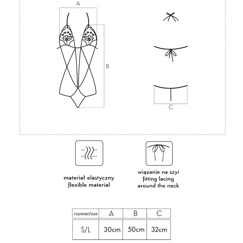 LIVCO CORSETTI FASHION - LUISINA LC 20217 BODY NOIR TAILLE UNIQUE – Image 5