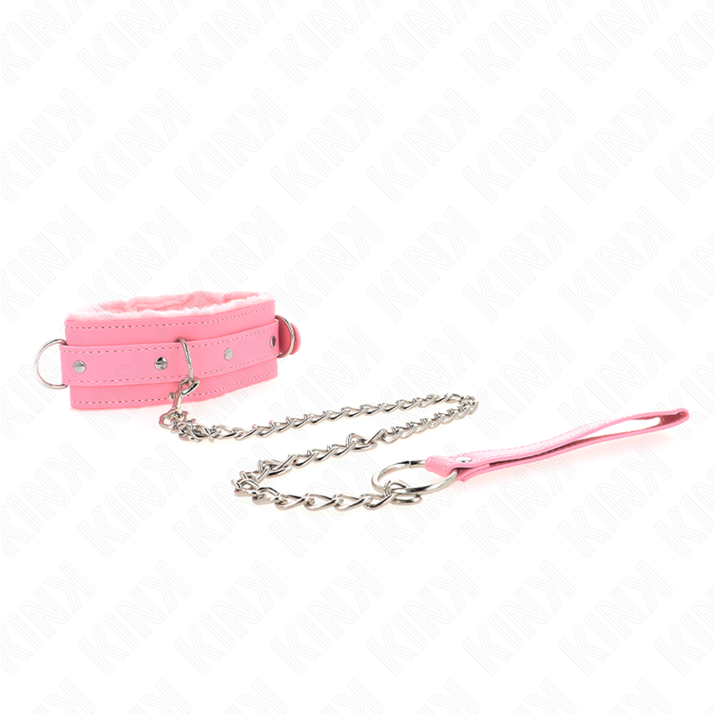 Kink - Collier Avec Laisse 65 Cm Avec Restrictions Rose 36-42 Cm X 5,5 Cm 3 KINK - COLLIER AVEC LAISSE 65 CM AVEC RESTRICTIONS ROSE 36-42 CM X 5,5 CM – Image 3