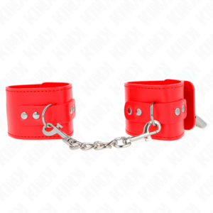 KINK - APPUI-POIGNETS AVEC FERMETURE PAR CADENAS ROUGE AJUSTABLE 16-23 CM X 5,5 CM