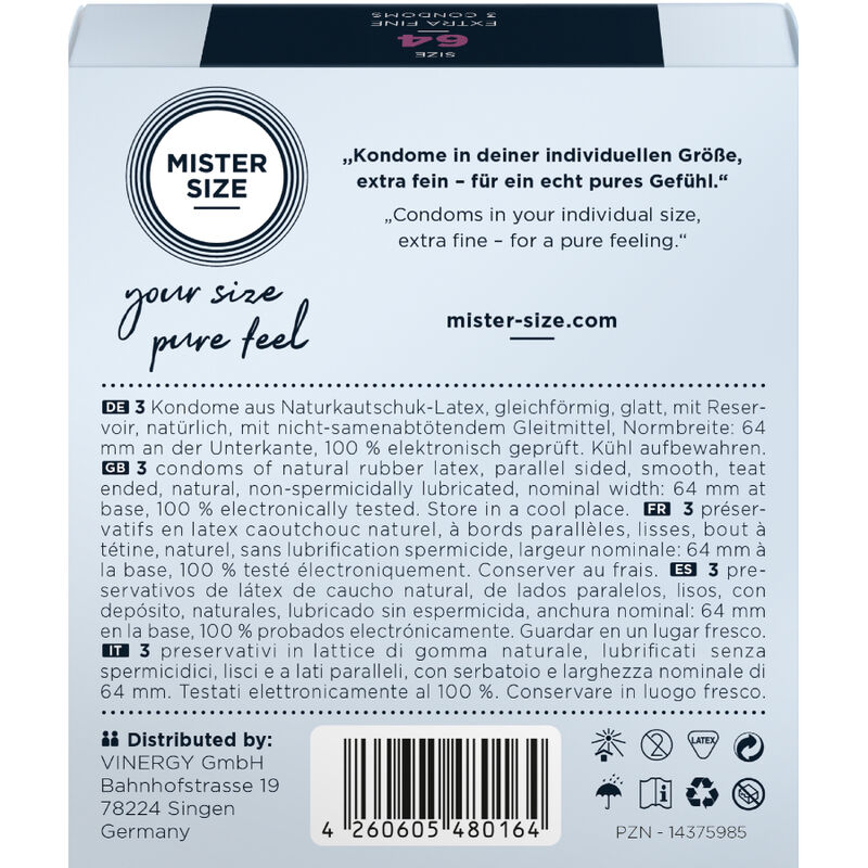 MISTER SIZE - PRÉSERVATIFS TAILLE XXL 64 MM (3 UNITÉS) – Image 3