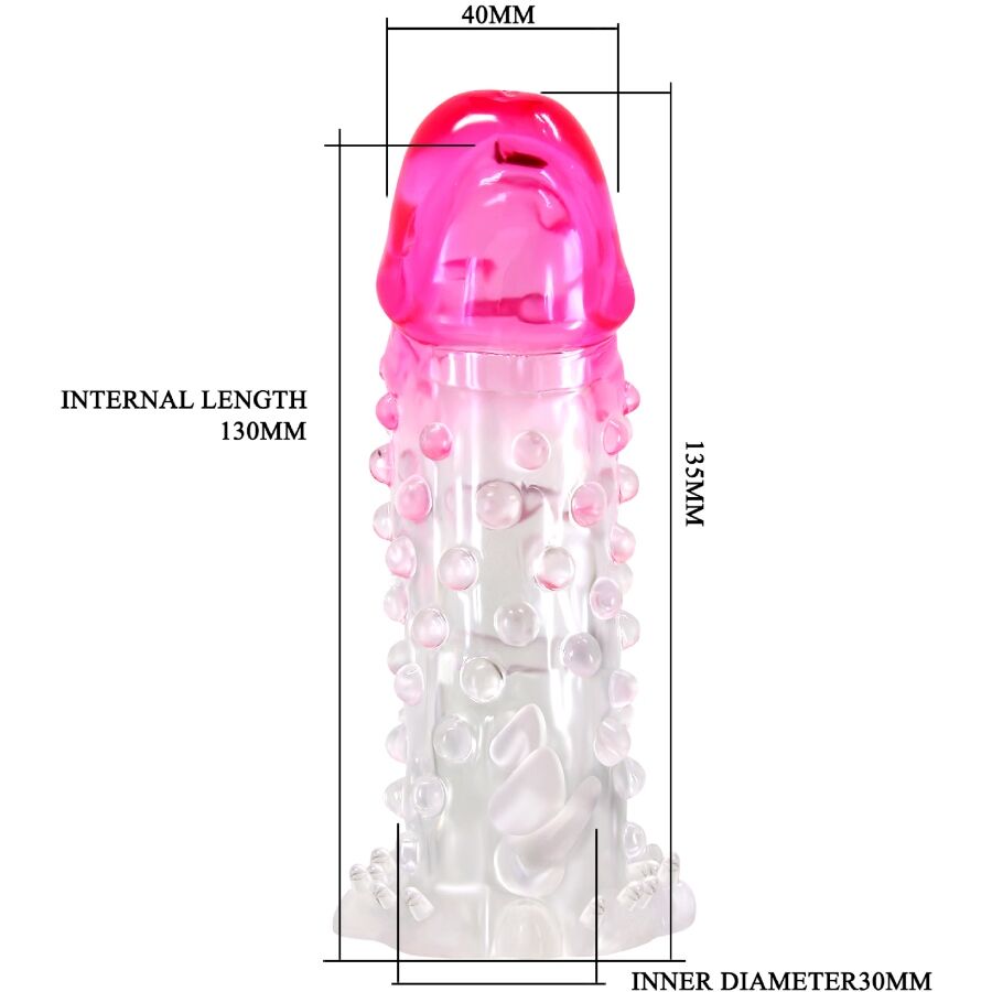 PRETTY LOVE - GAINE DAGRANDISSEMENT RÉALISTE WILFORD AVEC PÉNIS EN RELIEF ROSE – Image 5