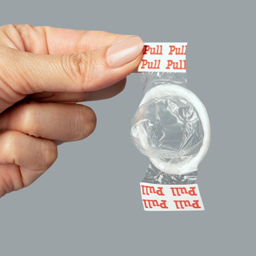 UNIQ - PRÉSERVATIFS SANS LATEX AVEC BANDES PULL 3 UNITÉS – Image 3