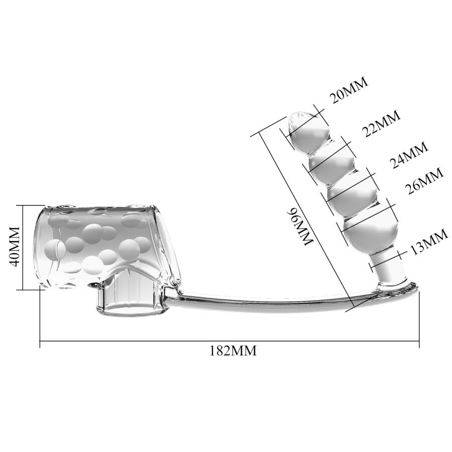 PRETTY LOVE - MANCHON PÉNIS AVEC PLUG ANAL TRANSPARENT – Image 5